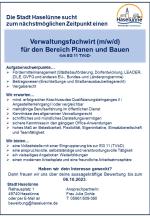 Verwaltungsfachwirt (m/w/d) für den Bereich Planen und Bauen