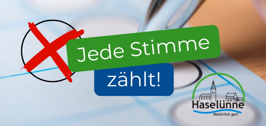 Ein Bild von einem Kreuz auf einem Wahlschein