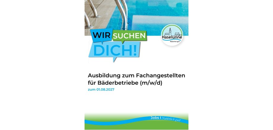 Ausbildung zum Fachangestellten für Bäderbetriebe (m/w/d)