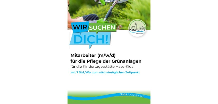 Mitarbeiter (m/w/d) für die Pflege von Grünanlagen